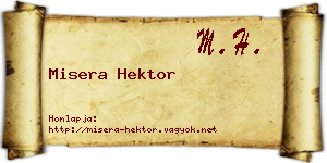 Misera Hektor névjegykártya